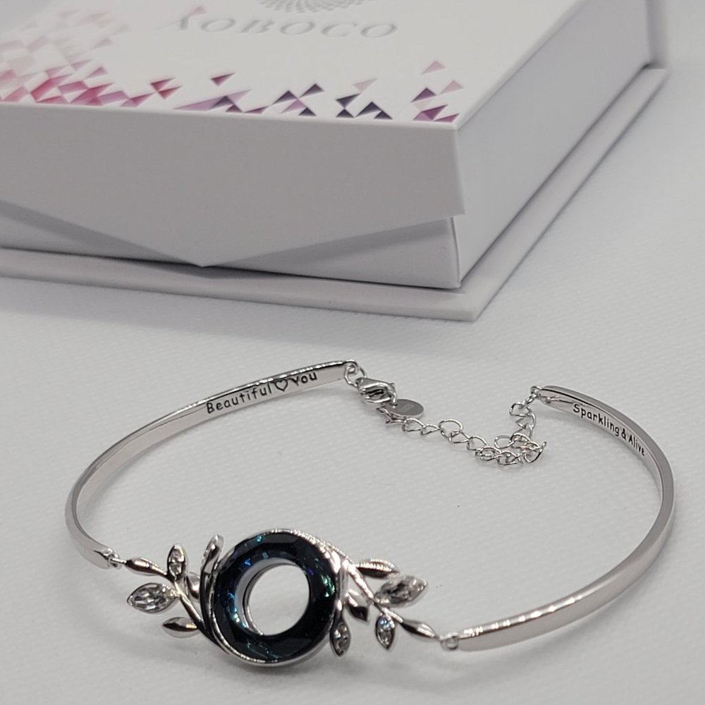 AOBOCO Sterling Silver Bangle Bracelet